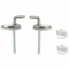 Coppia supporti in ottone cromato per sedile wc aggancio laterale 111-305