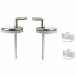 Coppia supporti in ottone cromato per sedile wc aggancio laterale 111-305