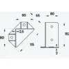 Coppia supporti per ancoraggio travi in legno mm.80 X 80 X 152 in acciaio zincato a fuoco