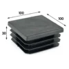 Copripilastro alettato in plastica mm.100 x 100 nero