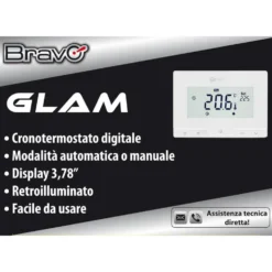 Cronotermostato digitale BRAVO GLAM display 3,78" programmazione giornaliera e settimanale