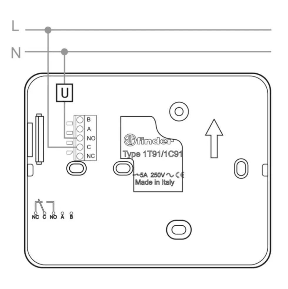 Cronotermostato digitale connesso wifi comandabile da app FINDER BLISS Wi-Fi NEXT