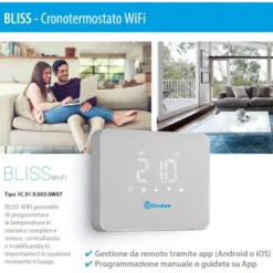 Cronotermostato digitale connesso wifi comandabile da app FINDER BLISS Wi-Fi NEXT