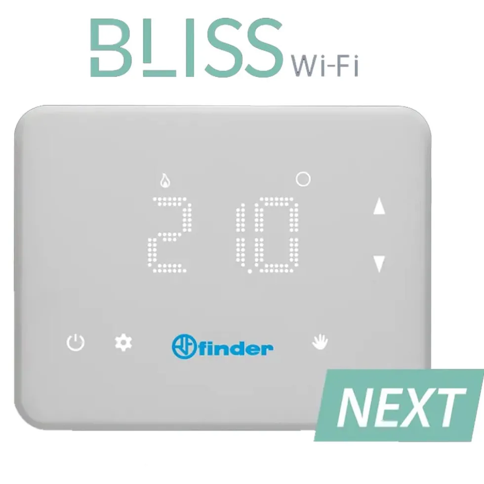 Cronotermostato digitale connesso wifi comandabile da app FINDER BLISS Wi-Fi NEXT