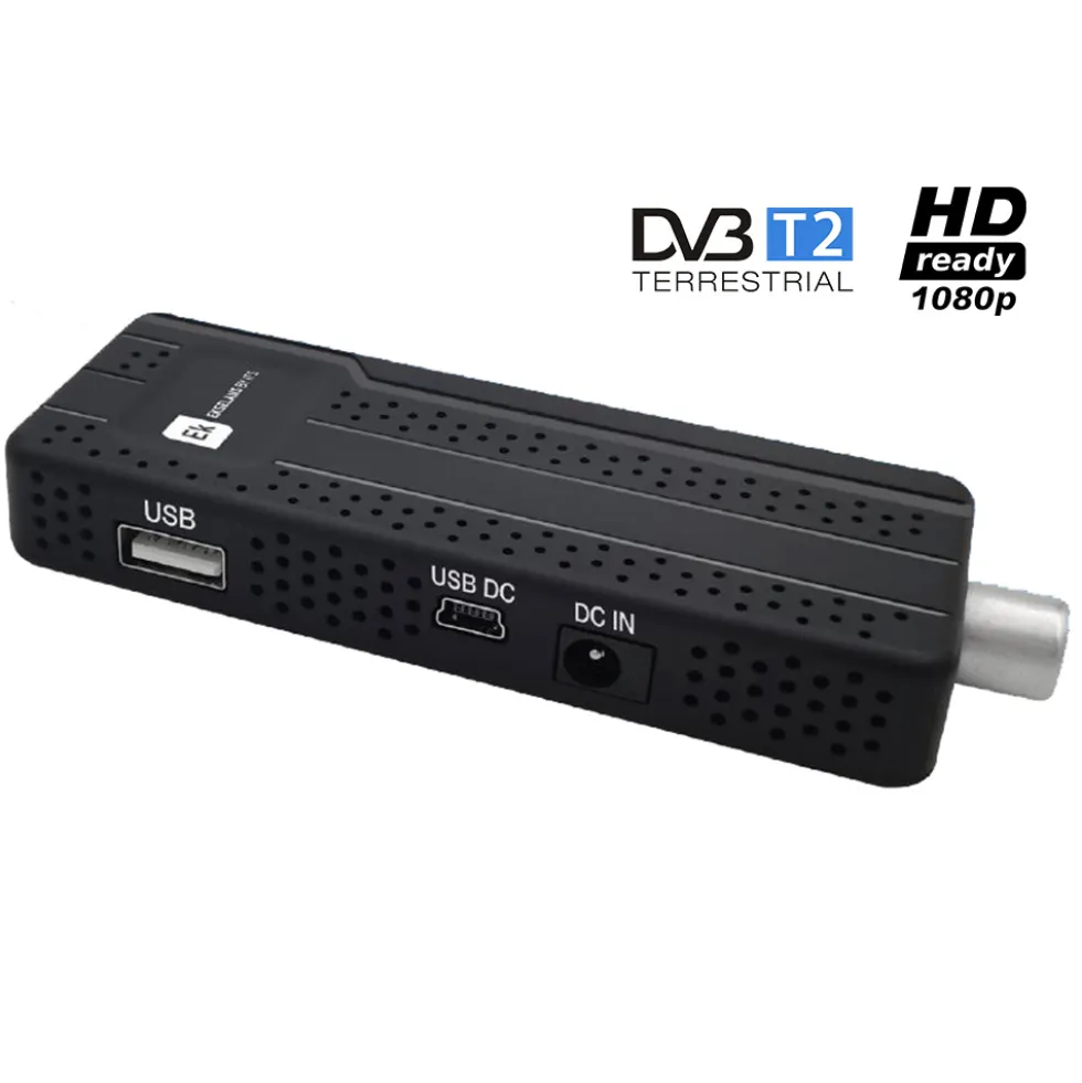 Decoder ricevitore digitale terrestre dvb-t2 stick retro tv hdmi H265 hevc 10 bit usb EK