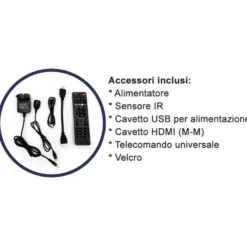 Decoder ricevitore digitale terrestre dvb-t2 stick retro tv hdmi H265 hevc 10 bit usb EK