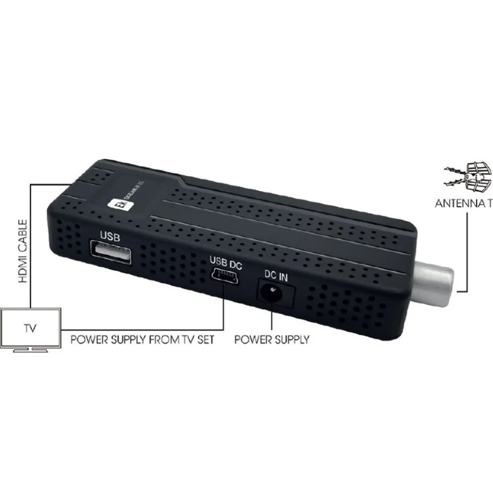 Decoder ricevitore digitale terrestre dvb-t2 stick retro tv hdmi H265 hevc 10 bit usb EK