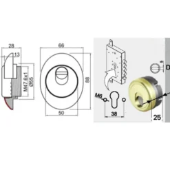 Defender magnetico DISEC MAG 3G2ST SUPER TOP per cilindro europeo