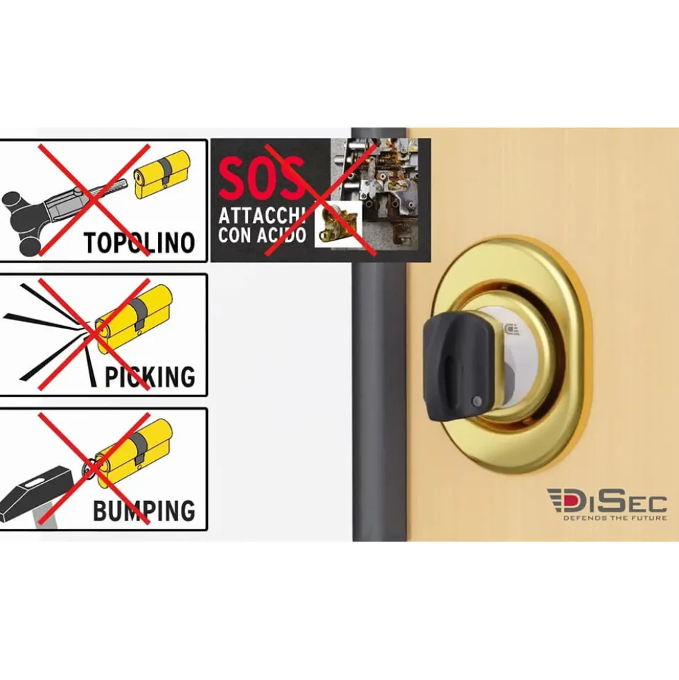 Defender magnetico DISEC MR500F per cilindro europeo