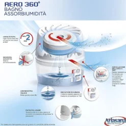 Deumidificatore assorbiumidità ARIASANA AERO 360 BAGNO anti umidità