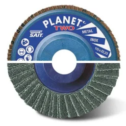Disco abrasivo lamellare SAIT PLANET TWO allo zirconio a doppia lamella mm.115 varie grane