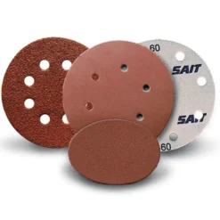 Disco abrasivo velcrato per levigatrice rotorbitale D.150 6/7 fori varie grane SAIT SAITAC D-VEL