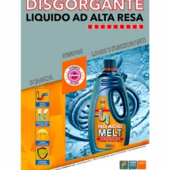 Disgorgante liquido concentrato ad alta resa ml.1000 MELT NO ACID