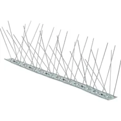 Dissuasori per volatili uccelli e piccioni in acciaio inox flessibile asta mt.1 - 80 spilli conf. 25 metri
