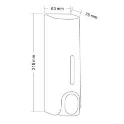 Distributore dispenser di sapone liquido a parete ml.350 SILOS