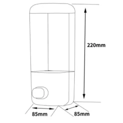 Distributore dispenser di sapone liquido a parete ml.480