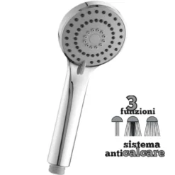 Doccetta cromata 3 getti dm.83 con sistema anticalcare DIANHYDRO art. 13032