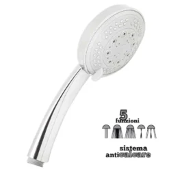 Doccetta cromata 5 getti dm.95 con sistema anticalcare DIANHYDRO art. 13023