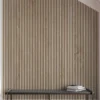 Doghe decorative lamello flessibile in mdf con felcro nero pannello cm.60 x 278 NATURALE