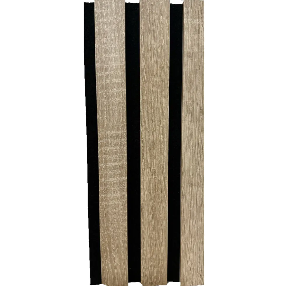 Doghe decorative lamello flessibile in mdf con felcro nero pannello cm.60 x 278 NATURALE