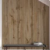 Doghe decorative lamello flessibile in mdf con felcro nero pannello cm.60 x 278 NOCE