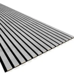 Doghe decorative lamello flessibile in mdf con felcro nero pannello cm.60 x 278 GRIGIO CHICAGO