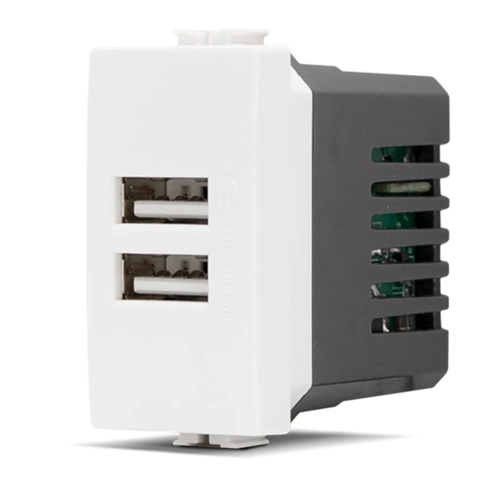 Doppia presa USB tipo A 2 amp JOY-T3 compatibile BTICINO MATIX