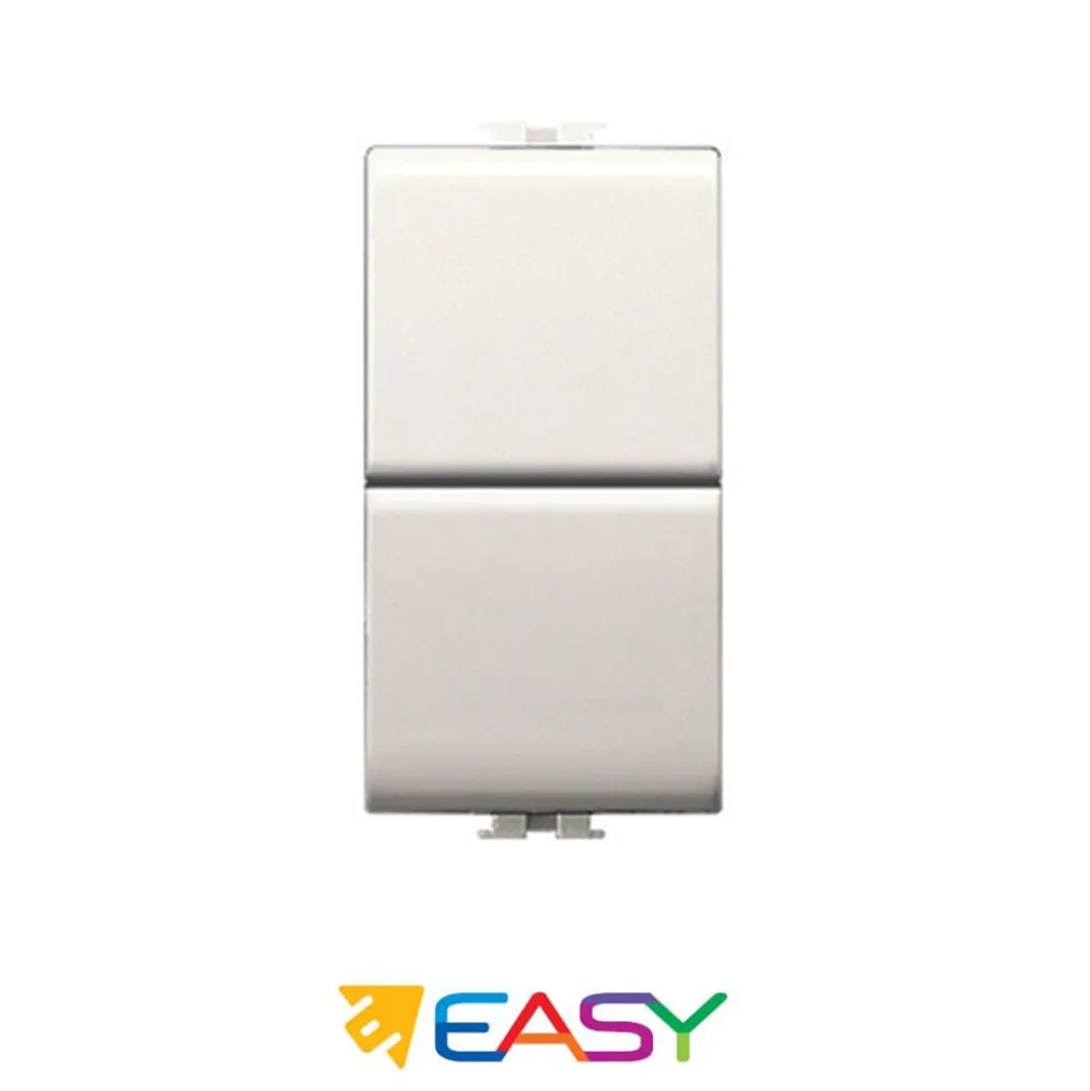 Doppio pulsante saliscendi 10amp ELETTROCANALI serie EASY compatibile Bticino Matix