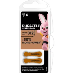DURACELL Easy Tab Batterie per apparecchi acustici DA312 bl.6 pz.