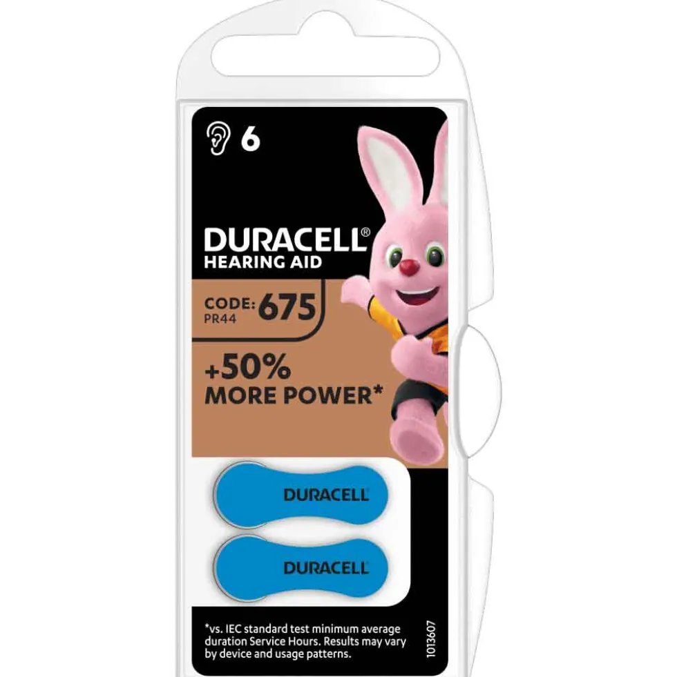 DURACELL Easy Tab Batterie per apparecchi acustici DA675 bl.6 pz.