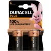 DURACELL Plus 100% New Batterie alcaline mezze torce C 1,5V LR14 MN1400 bl.2 pz.