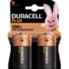 DURACELL Plus 100% New Batterie alcaline torce D 1,5V LR20 MN1300 bl.2 pz.
