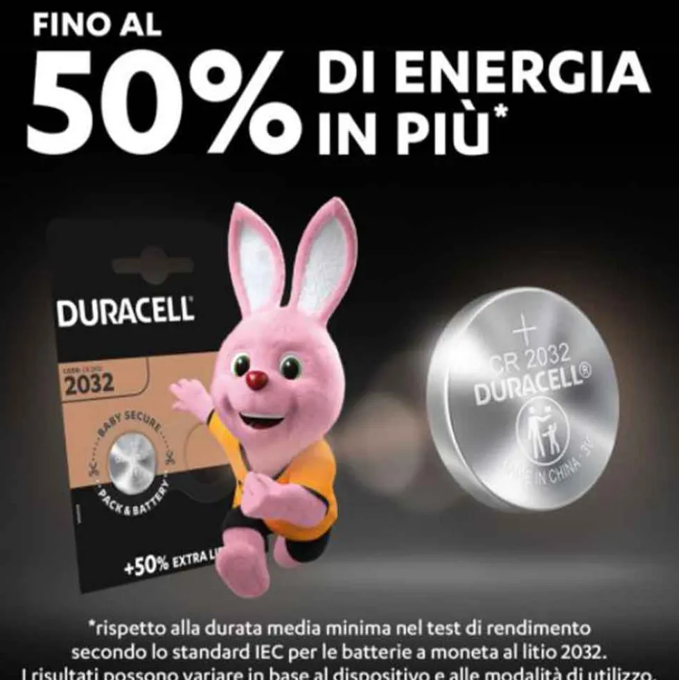 DURACELL Specialistiche Batteria a bottone CR2032 DL2032 bl.2 pz.