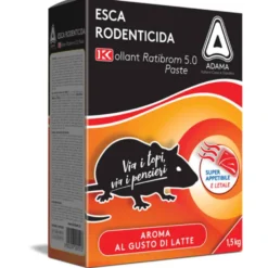 Esca per topi in pasta fresca a base di bromadiolone Kg.1,5 RATIBROM 5.0 PASTE KOLLANT