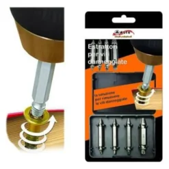 Estrattori per viti danneggiate cf.4 pz. varie misure da 3 a 12 mm.