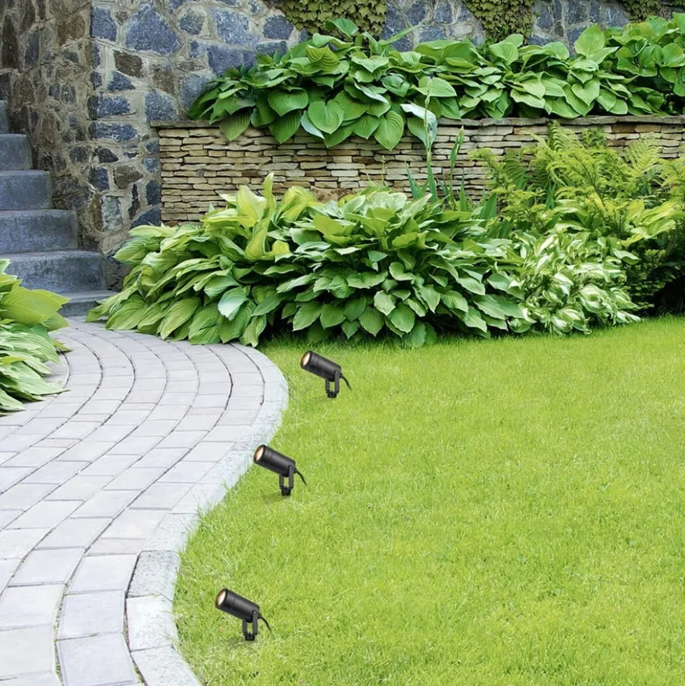 Faretto da giardino IBIZA con picchetto IP65 attacco GU10 bianco