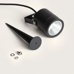 Faretto da giardino IBIZA con picchetto IP65 attacco GU10 nero