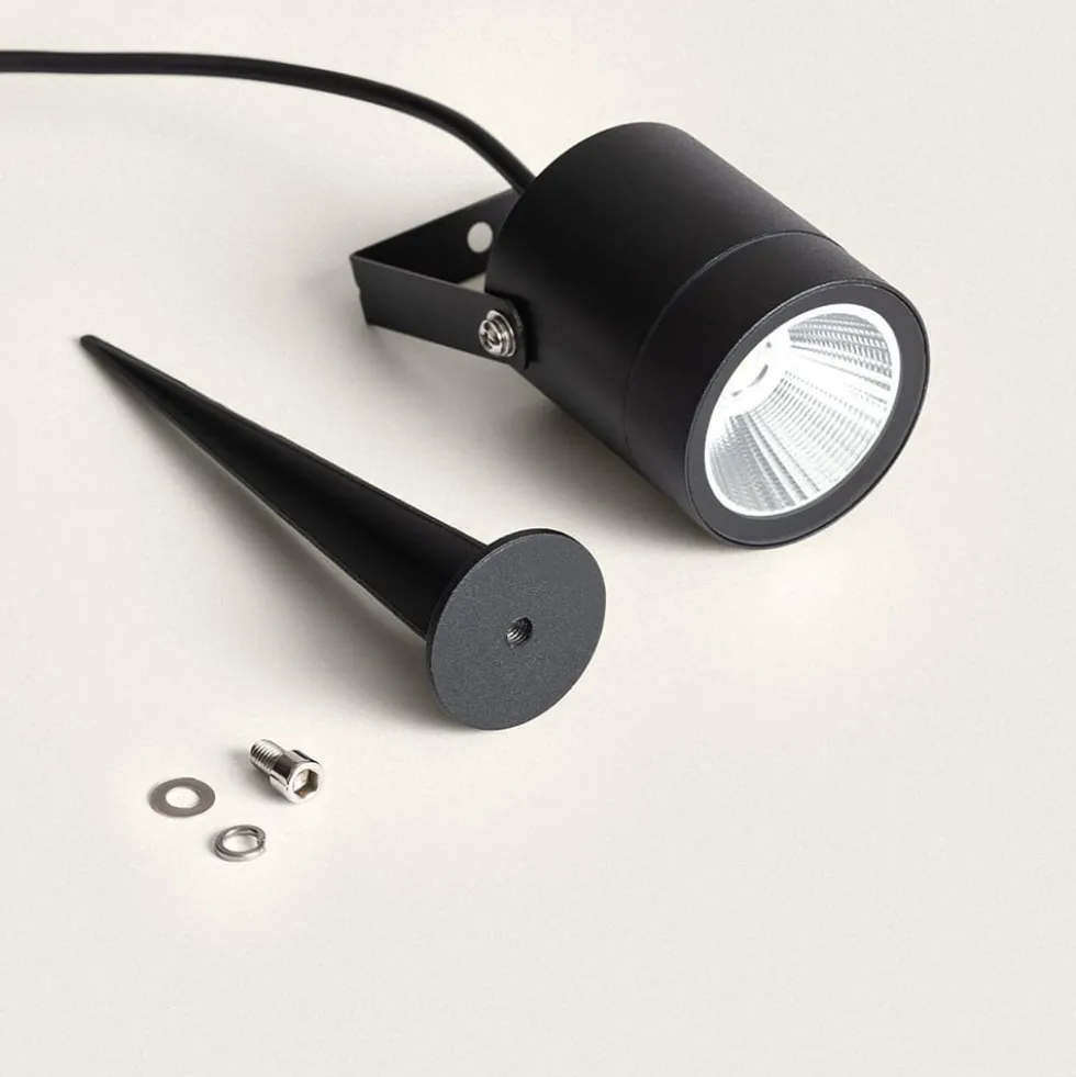 Faretto da giardino IBIZA con picchetto IP65 attacco GU10 nero