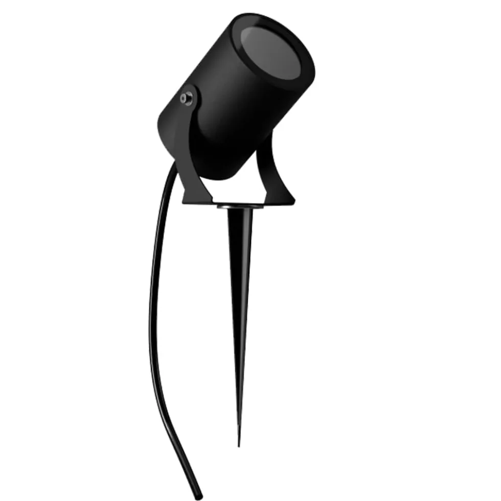 Faretto da giardino IBIZA con picchetto IP65 attacco GU10 nero