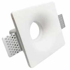 Faretto quadrato conico in gesso ceramico ad incasso a scomparsa mm.120 x 120 CSF045