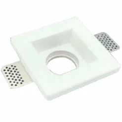 Faretto quadrato in gesso ceramico ad incasso a scomparsa mm.120 x 120 Made in Italy CSF083