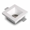 Faretto quadrato in gesso ceramico ad incasso a scomparsa mm.120 x 120 Made in Italy CSF085