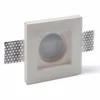 Faretto quadrato in gesso ceramico ad incasso a scomparsa mm.95 x 95 Made in Italy CSF040