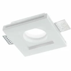 Faretto quadrato in gesso ceramico ad incasso a scomparsa mm.95 x 95 Made in Italy CSF040