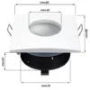 Faretto quadro in alluminio IP65 bianco 82 x 82 x 57mm portalampade GU10 OPTONICA 2011