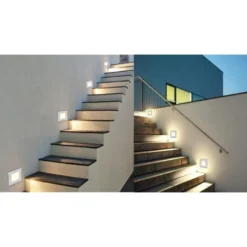 Faretto segnapasso LED con cover vetro per cassetta 503 IP65 3W 3CCT 3000/4000/6000K