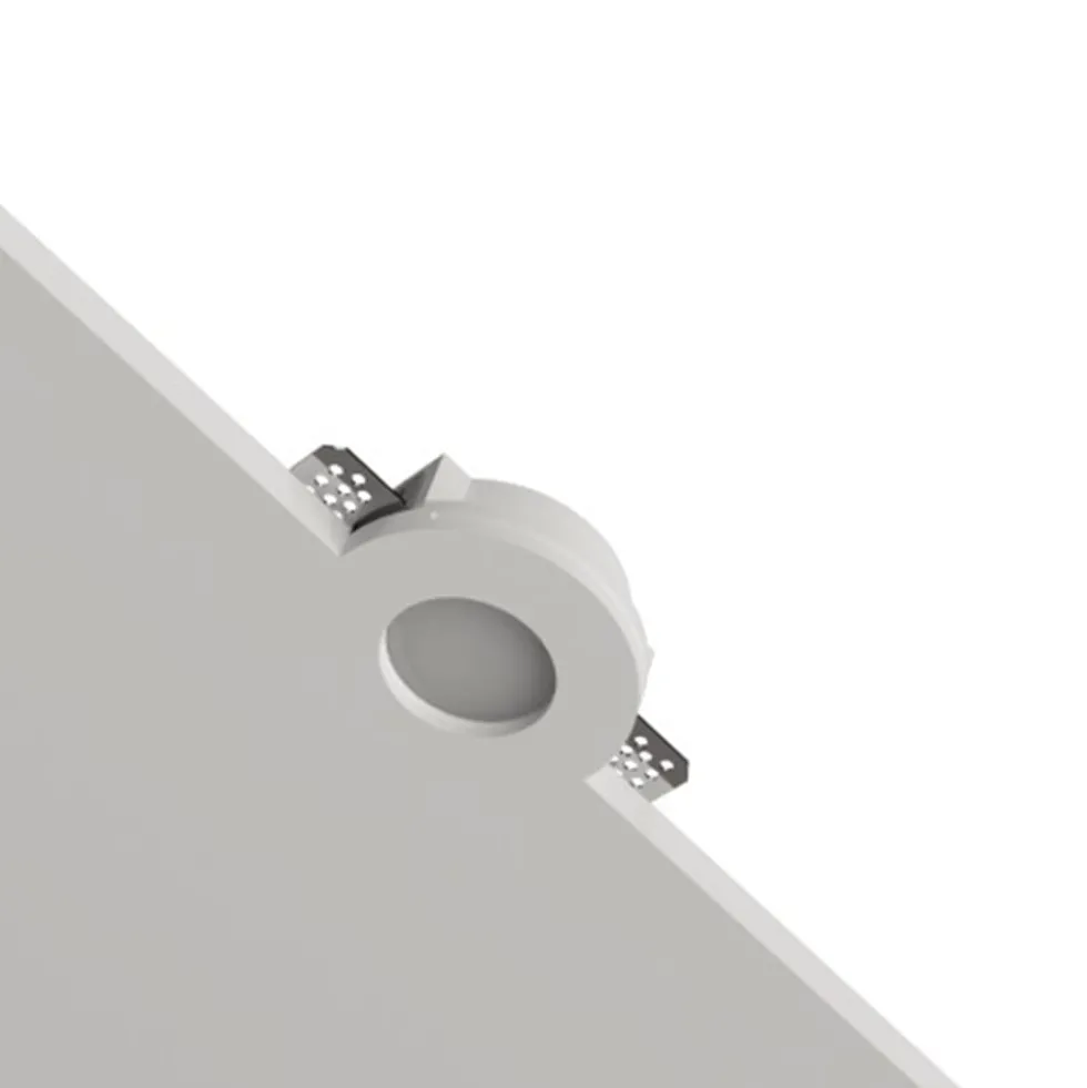 Faretto slim tondo in gesso ad incasso a scomparsa cm.10 CSF010