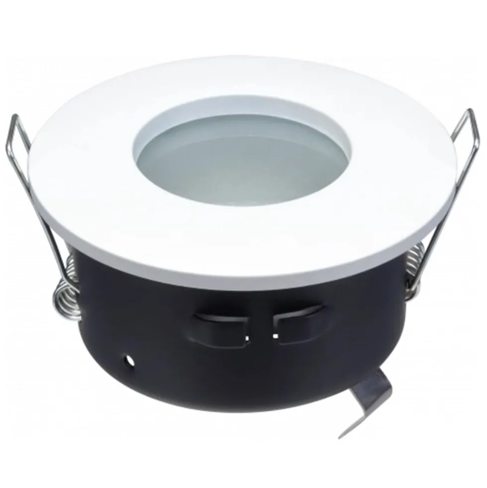 Faretto tondo in alluminio IP65 bianco ø82 x 54mm portalampade GU10 OPTONICA 2009
