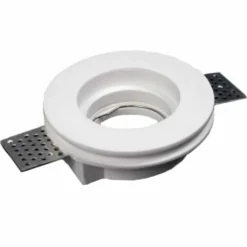 Faretto tondo in gesso ceramico ad incasso a scomparsa dm.100 Made in Italy CSF015