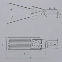 Faro a led lampione stradale con chip LUMILEDS di alta qualità 100W 12000lm OPTONICA varie tonalità di luce
